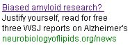 Read Wall Street Journal three reports on Alzheimer's amyloid theory