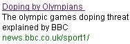The Olympic doping threat explained by Tom Fordyce (BBC, 10 August 2004)
